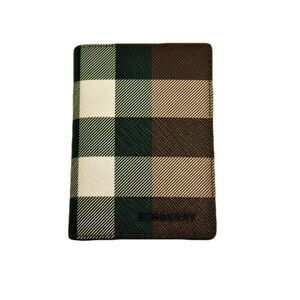 Burberry Wallet Flint Leather Brown Black White Check